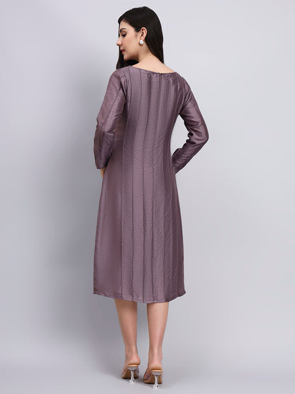 Powersutra Elegant Mauve Structured Dress