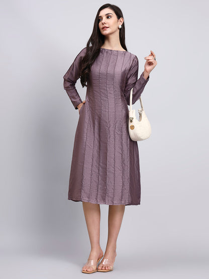 Powersutra Elegant Mauve Structured Dress