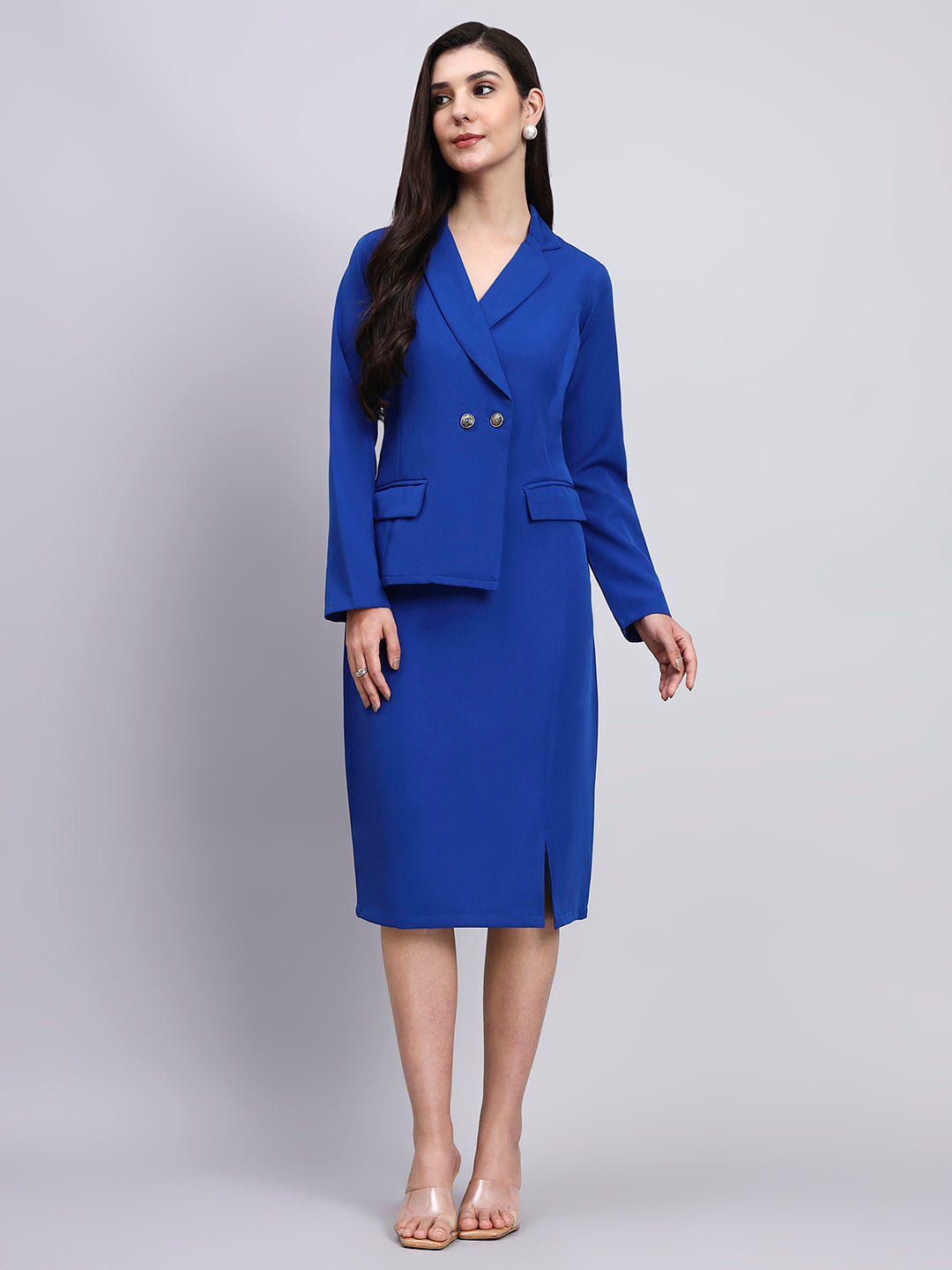 Powersutra Tailored Cobalt Blue Blazer Dress Power Meets Grace