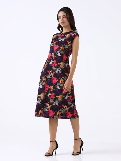 Women Multicolor Drop-shoulder Dress
