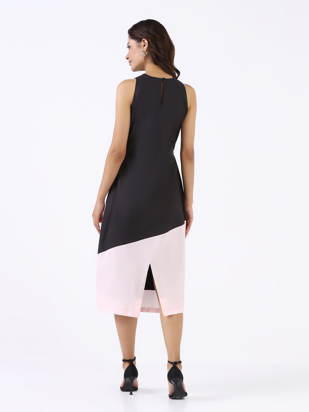 Women Black Midnight Bloom A-Line Dress