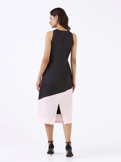 Women Black Midnight Bloom A-Line Dress