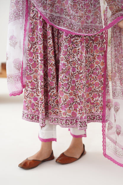 Murraya Pink Penelope Anarkali Set of 3