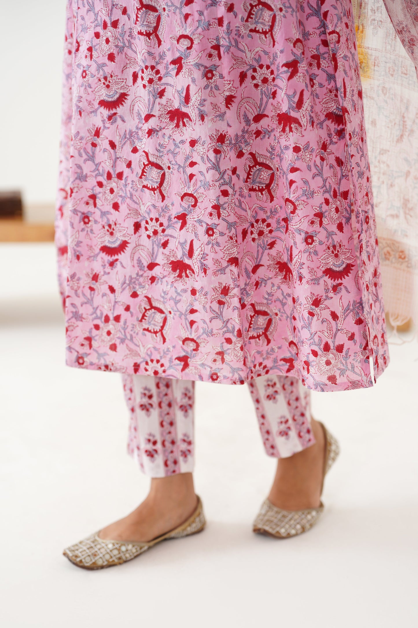 Murraya Pink Fiona Embroidered Kurta Set of 3