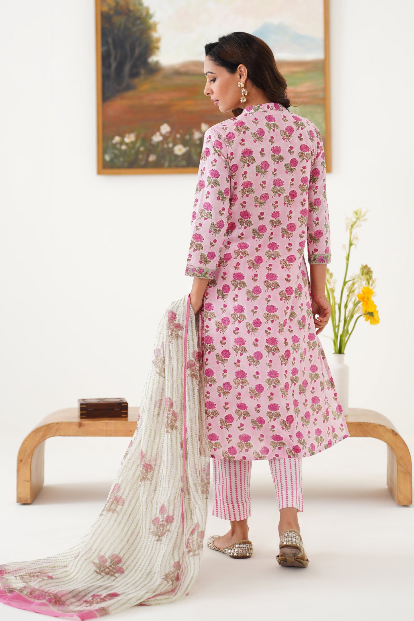 Murraya Pink Hayley Embroidered Kurta Set of 3