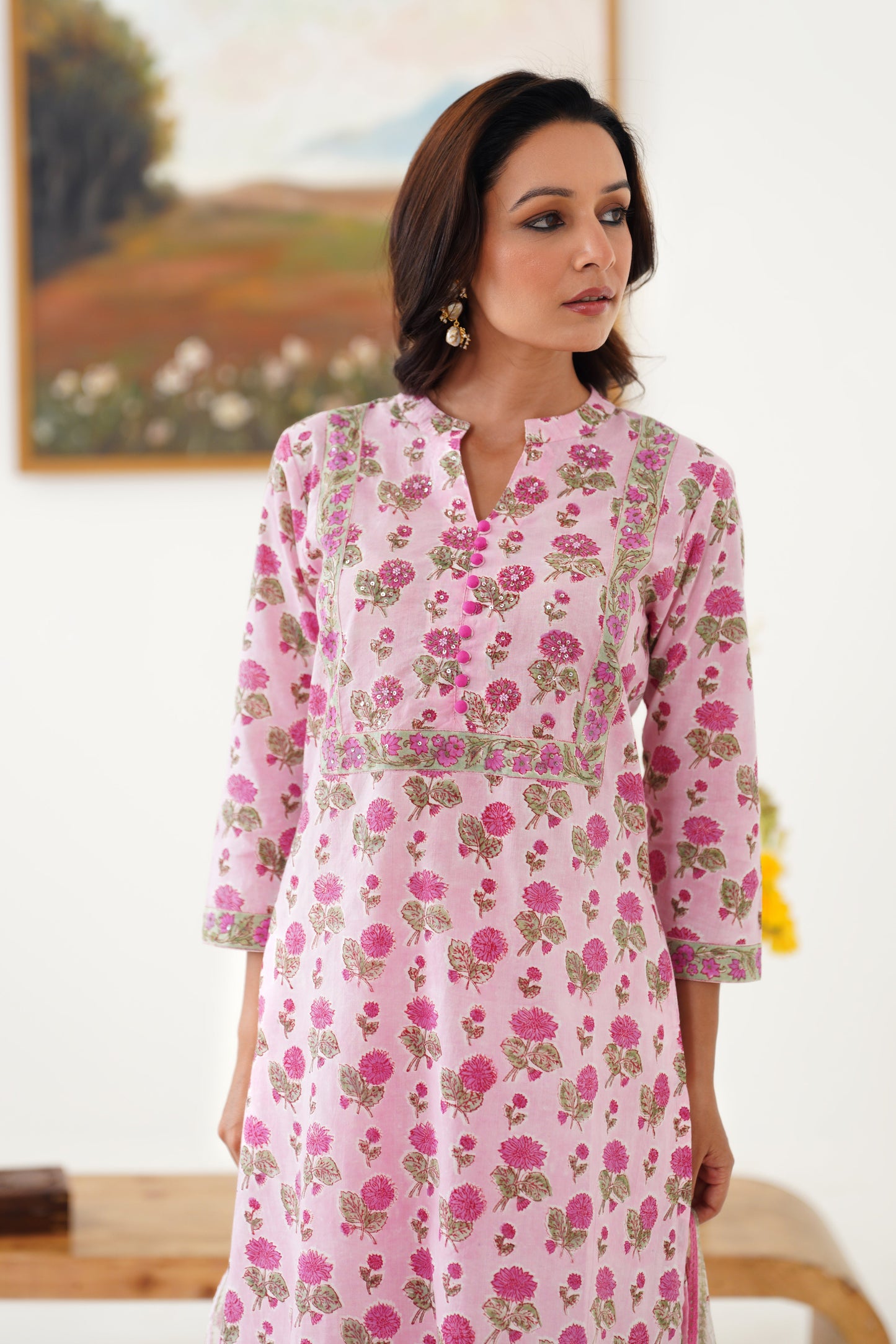 Murraya Pink Hayley Embroidered Kurta Set of 3