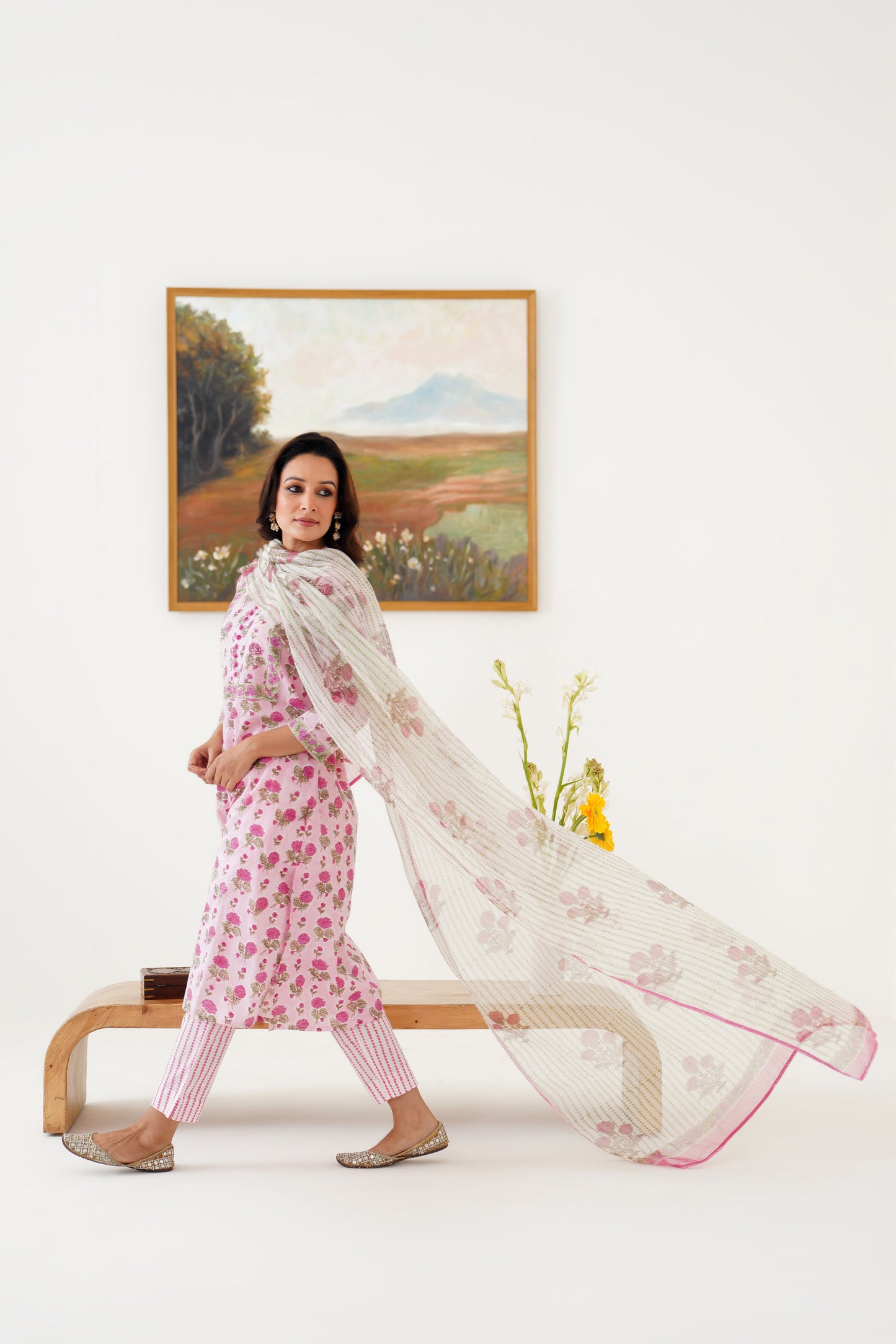 Murraya Pink Hayley Embroidered Kurta Set of 3