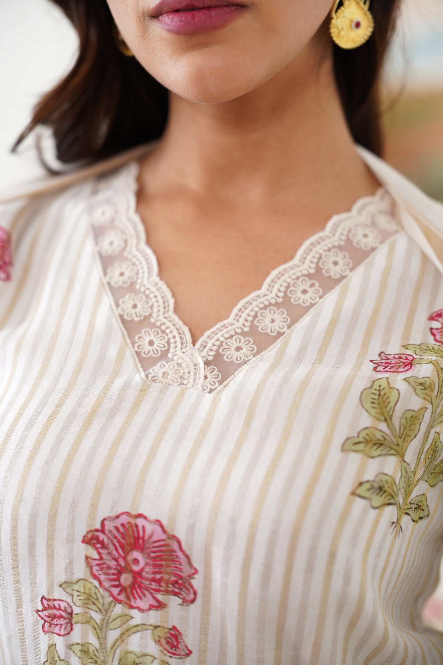 Murraya Pink Ophelia Chanderi Kurta Set of 3