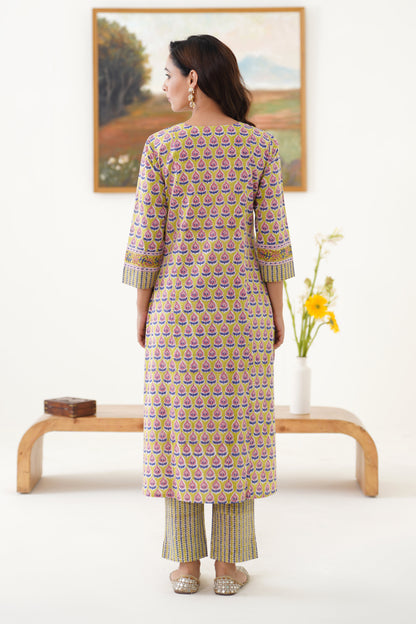 Murraya Green Kelsey Embroidered Kurta Set of 3