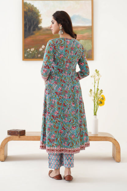 Murraya Blue Edith Anarkali Set of 3