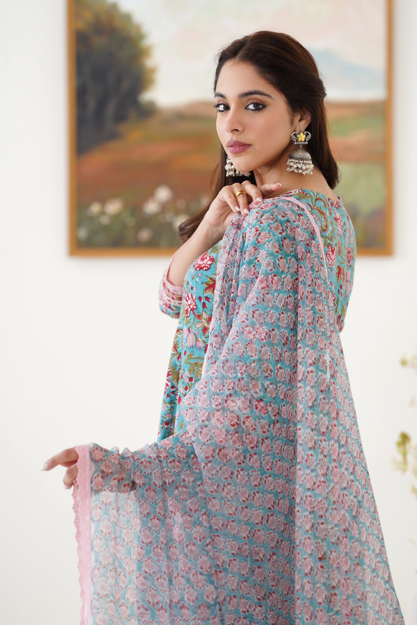 Murraya Blue Edith Anarkali Set of 3