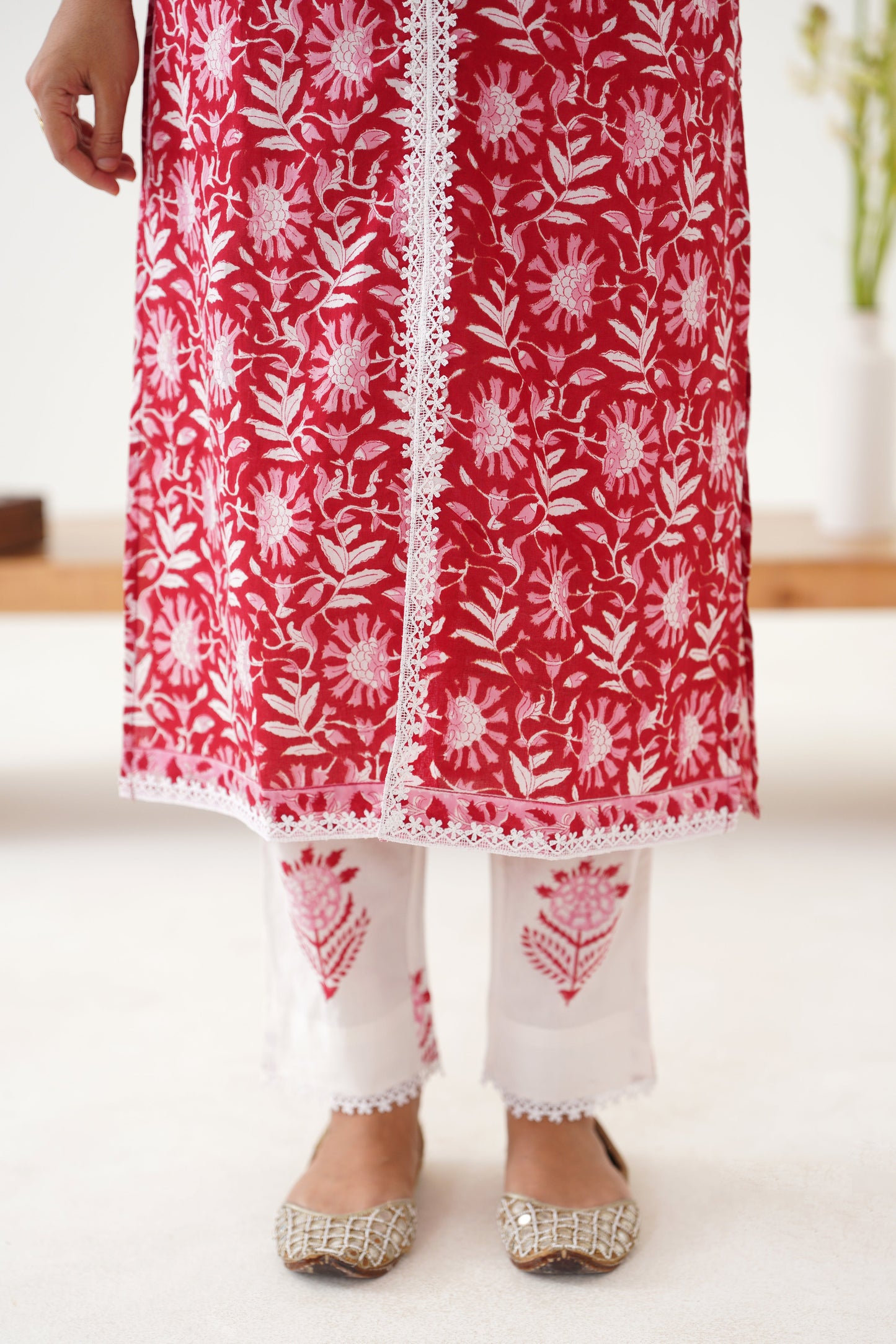 Murraya Red Rosemary Kurta Set of 3