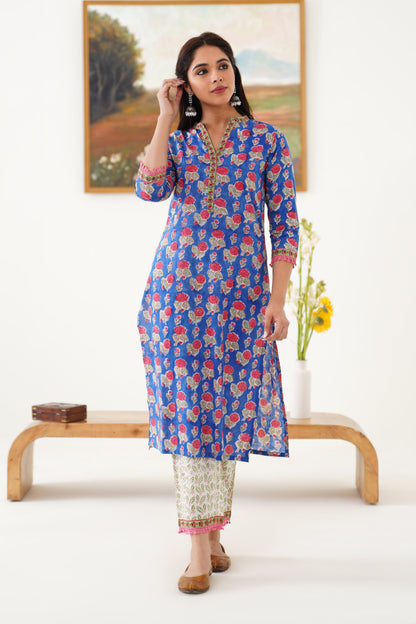 Murraya Blue Harper Kurta Set of 3
