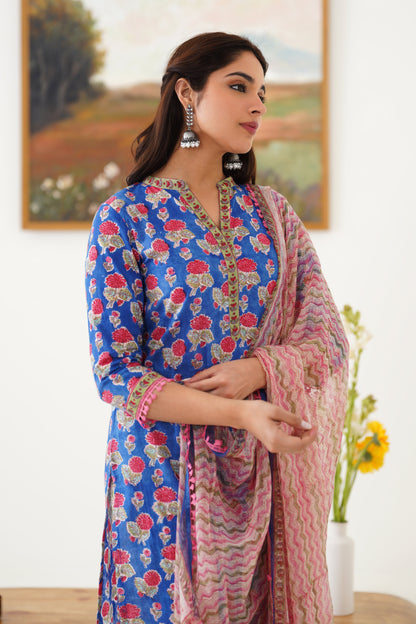 Murraya Blue Harper Kurta Set of 3