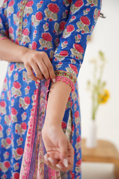 Murraya Blue Harper Kurta Set of 3