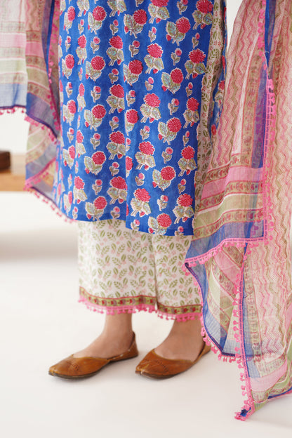 Murraya Blue Harper Kurta Set of 3