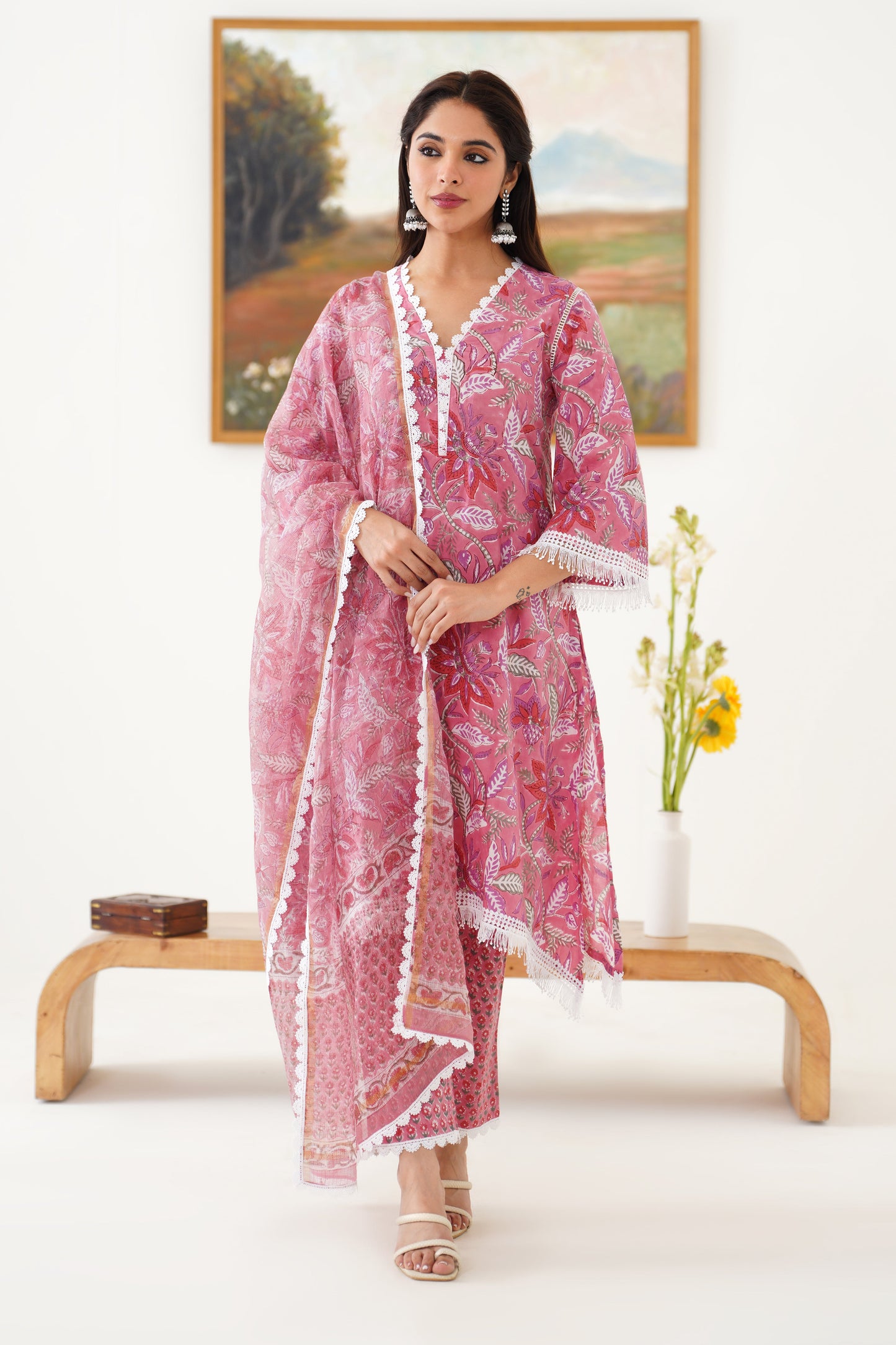 Murraya Pink Paulina Kurta Set of 3