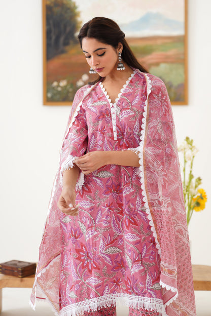 Murraya Pink Paulina Kurta Set of 3