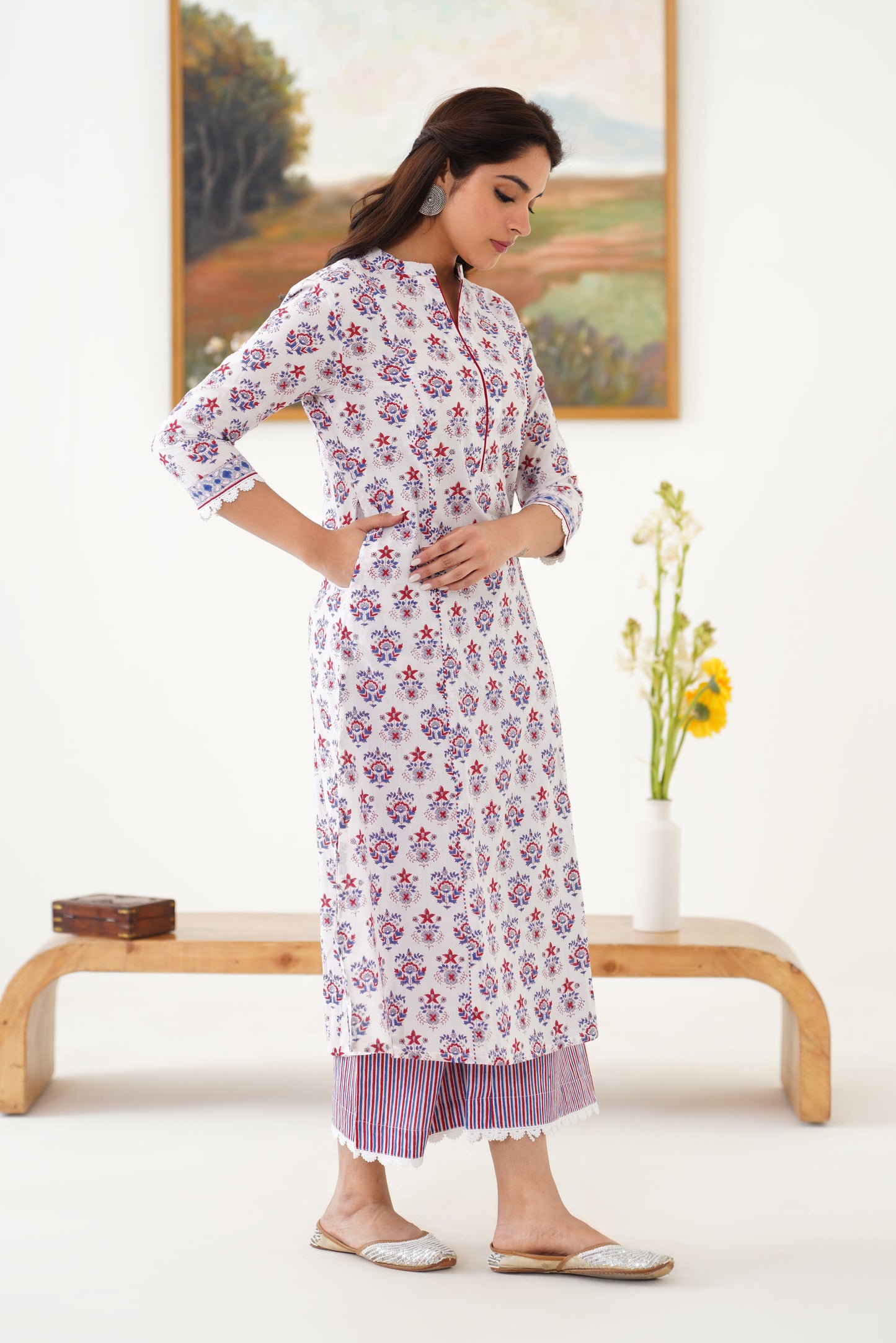 Murraya White Maisie Kurta Set of 3