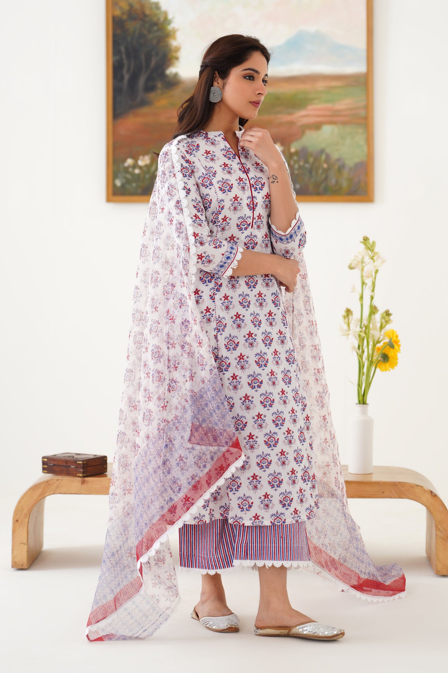 Murraya White Maisie Kurta Set of 3