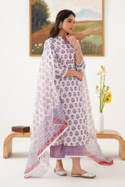 Murraya White Maisie Kurta Set of 3