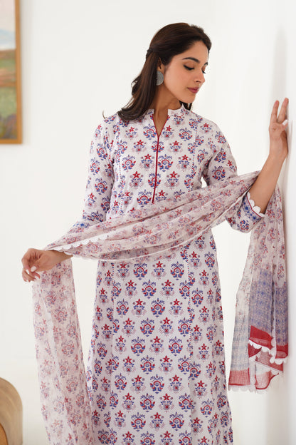 Murraya White Maisie Kurta Set of 3