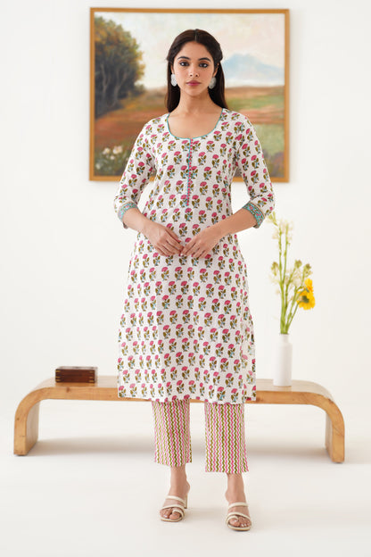 Murraya Pink Rosalyn Kurta Set of 3