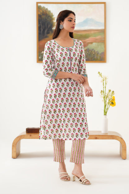 Murraya Pink Rosalyn Kurta Set of 3