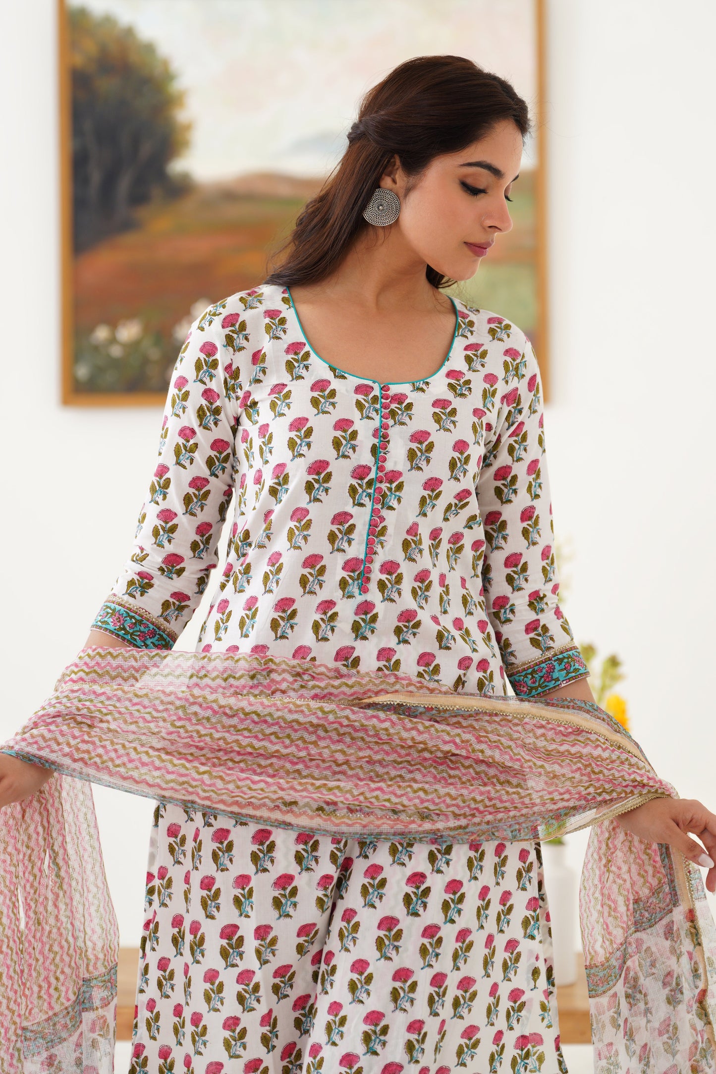 Murraya Pink Rosalyn Kurta Set of 3