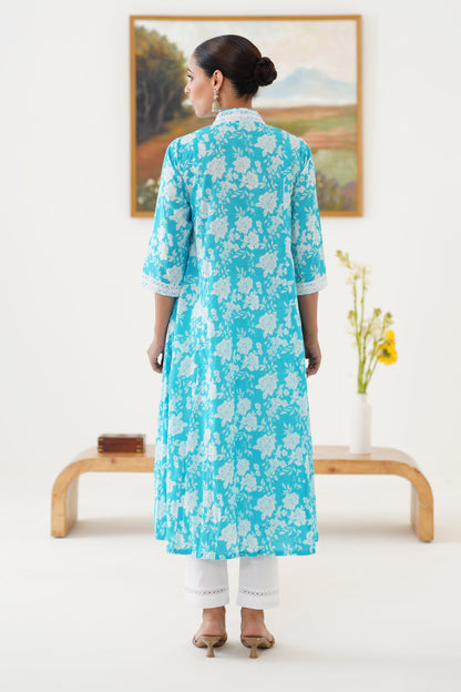 Murraya Tiffany Blue Kurta Set of 2