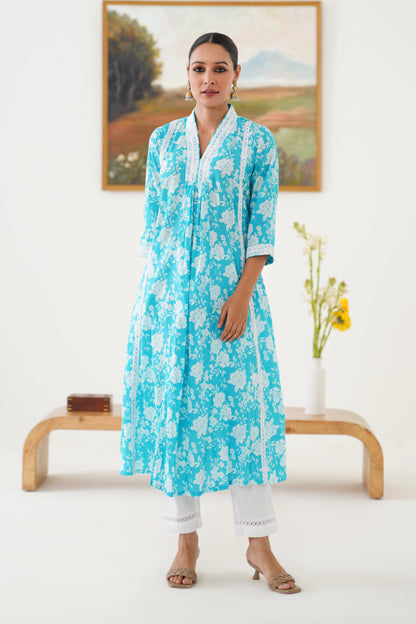 Murraya Tiffany Blue Kurta Set of 2