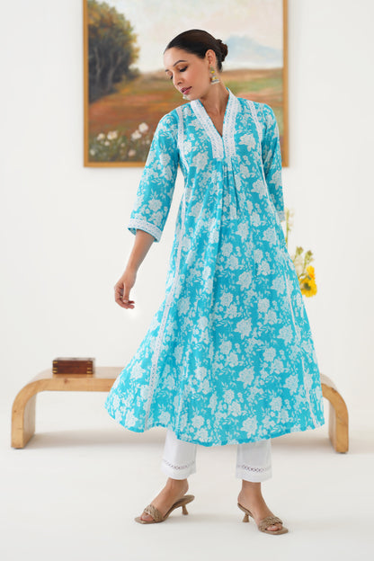 Murraya Tiffany Blue Kurta Set of 2