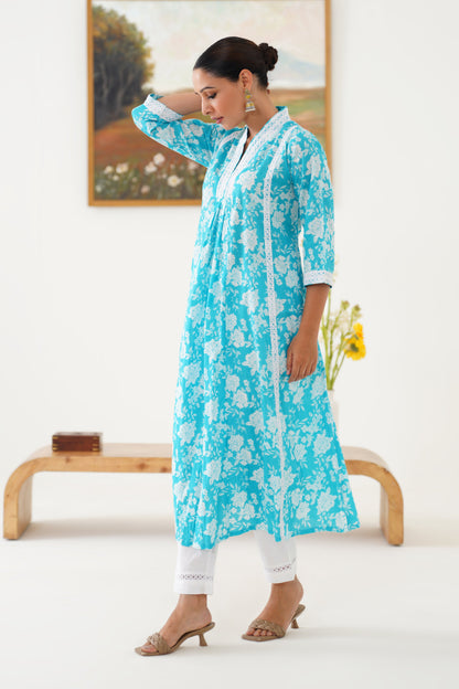 Murraya Tiffany Blue Kurta Set of 2