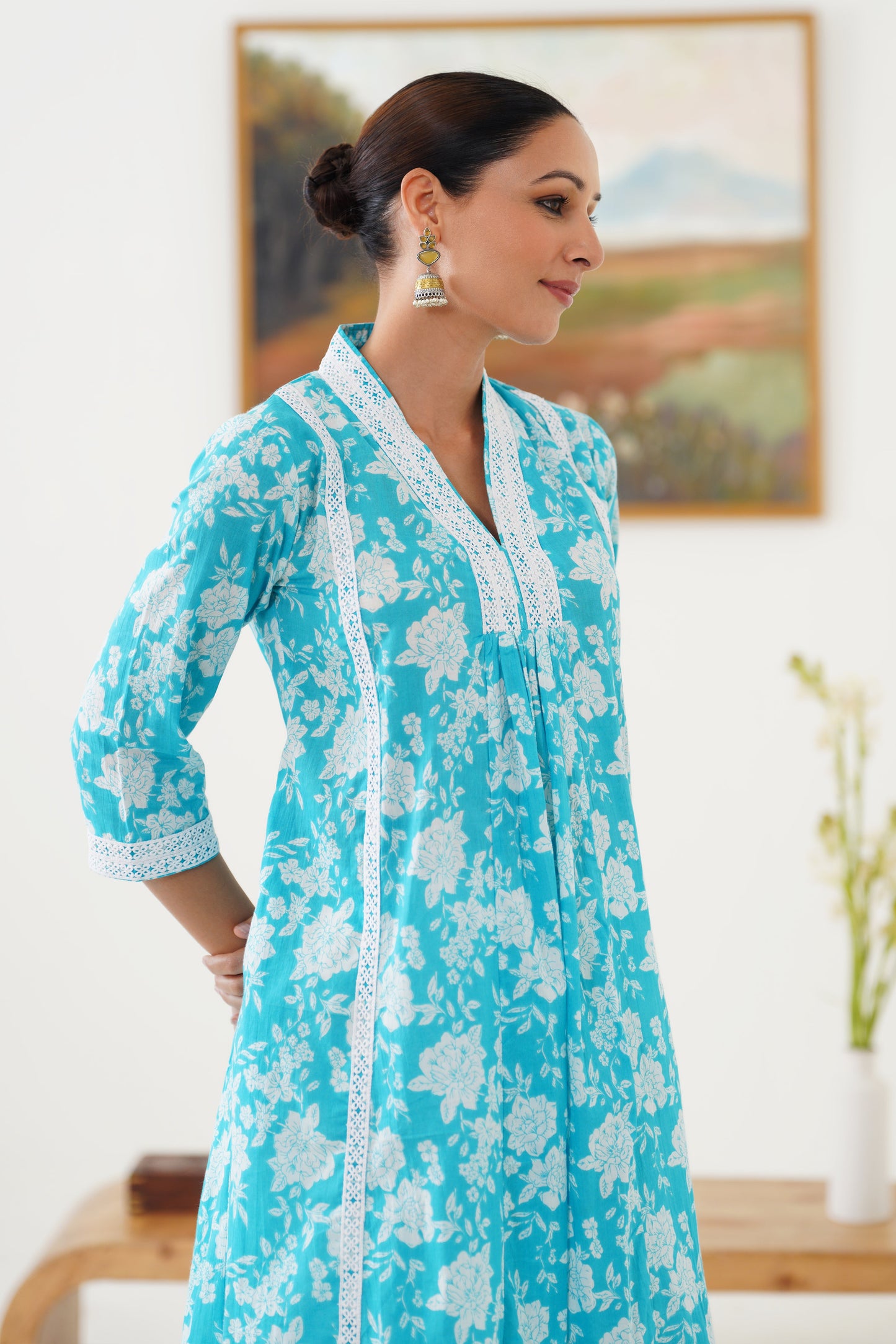 Murraya Tiffany Blue Kurta Set of 2