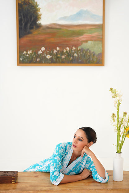 Murraya Tiffany Blue Kurta Set of 2