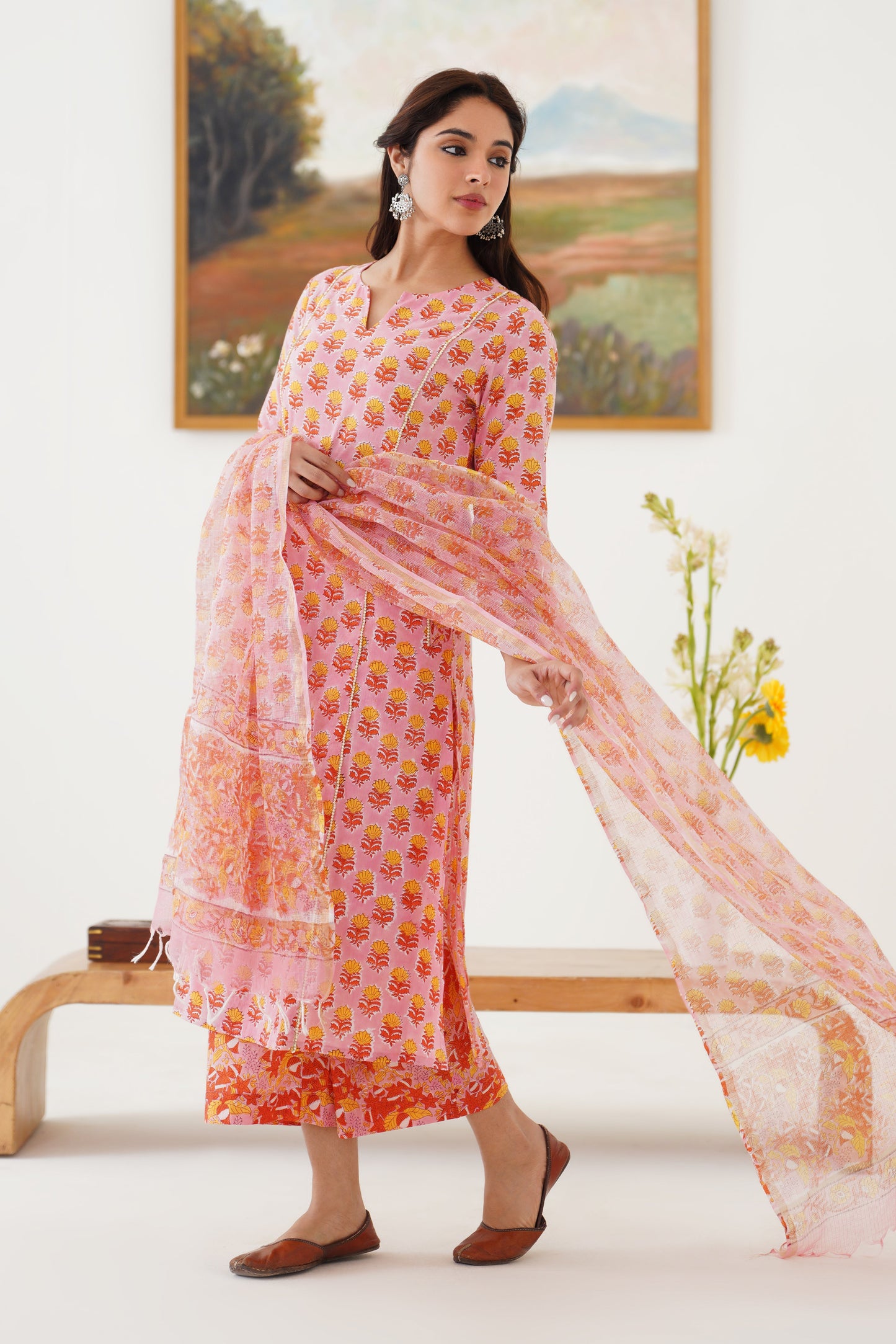 Murraya Pink Sia Kurta Set of 3