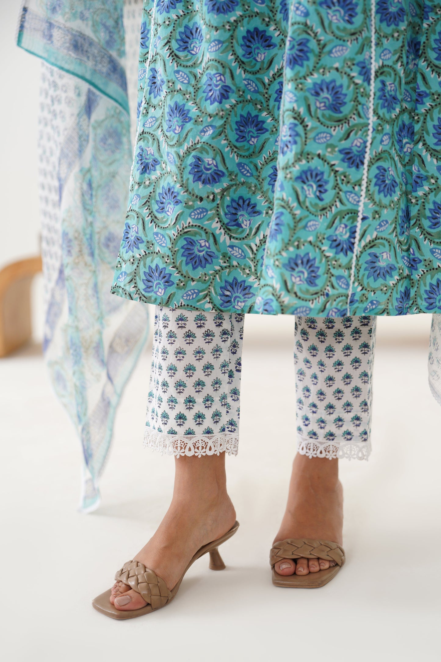 Murraya Blue Georgia Kurta Set of 3