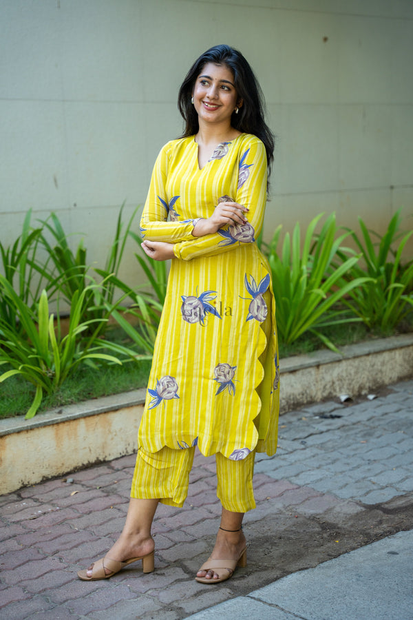 Studio Pure Muslin Yellow Coord Set