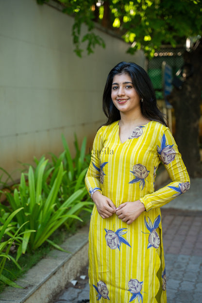 Studio Pure Muslin Yellow Coord Set