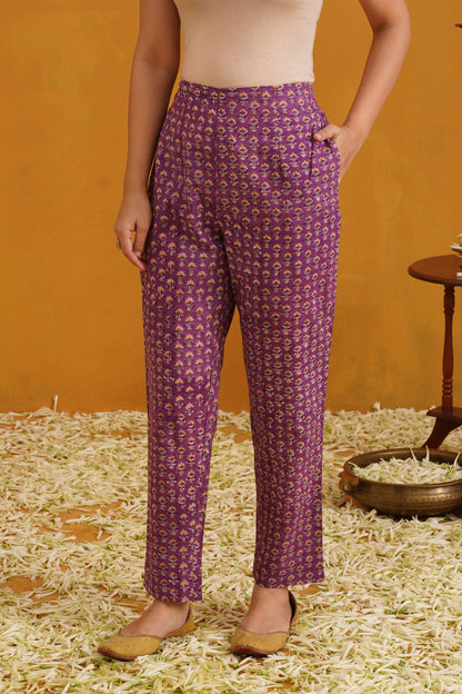 Murraya Mustard Molly Embroidered Chanderi Kurta Set of 3