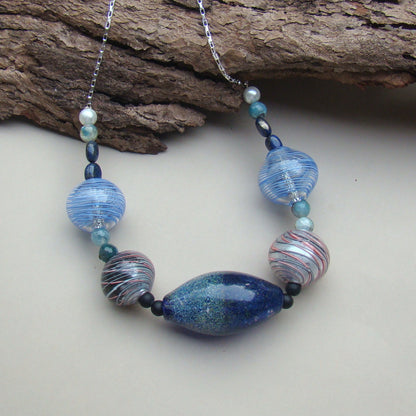 Blissful Heartstring- Necklace (Blue)