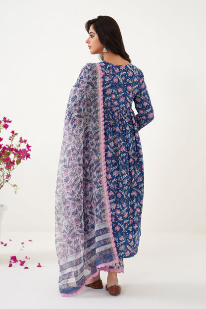 Murraya Blue Amyra Embroidered Kurta Set of 3