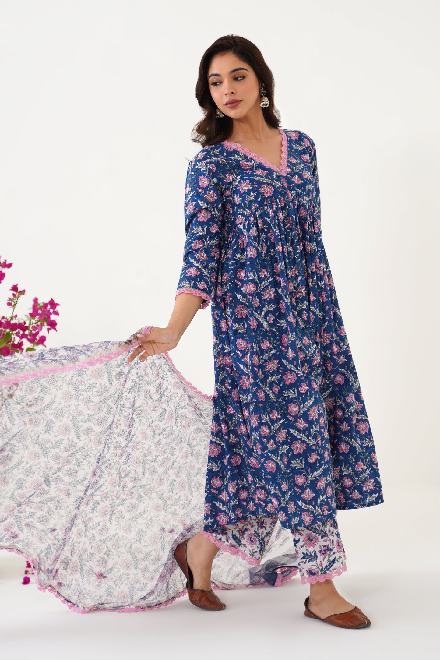 Murraya Blue Amyra Embroidered Kurta Set of 3