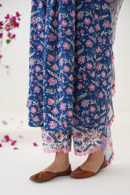 Murraya Blue Amyra Embroidered Kurta Set of 3