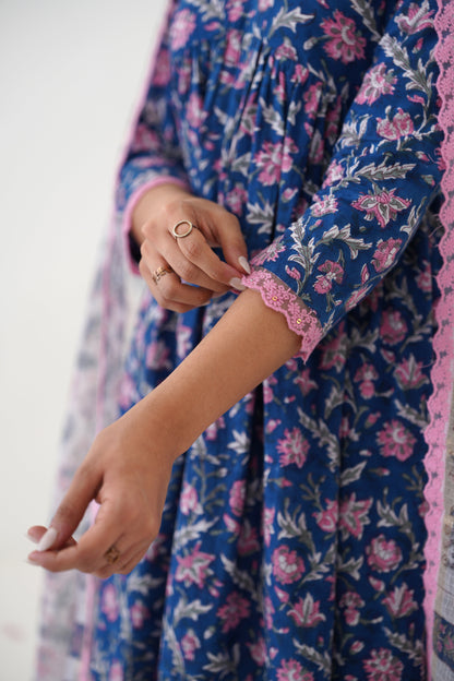 Murraya Blue Amyra Embroidered Kurta Set of 3