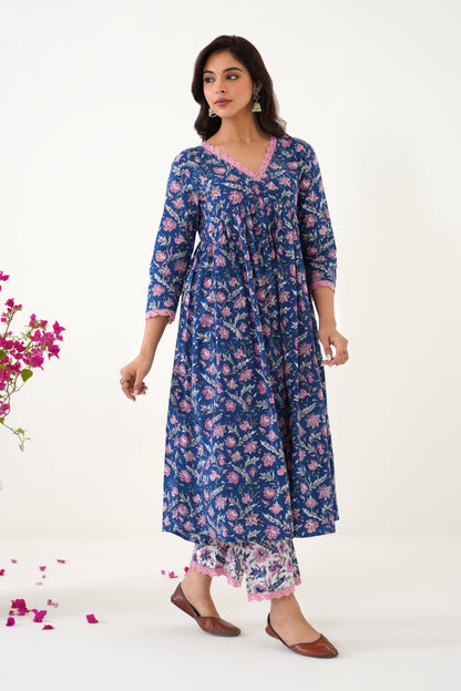 Murraya Blue Amyra Embroidered Kurta Set of 3