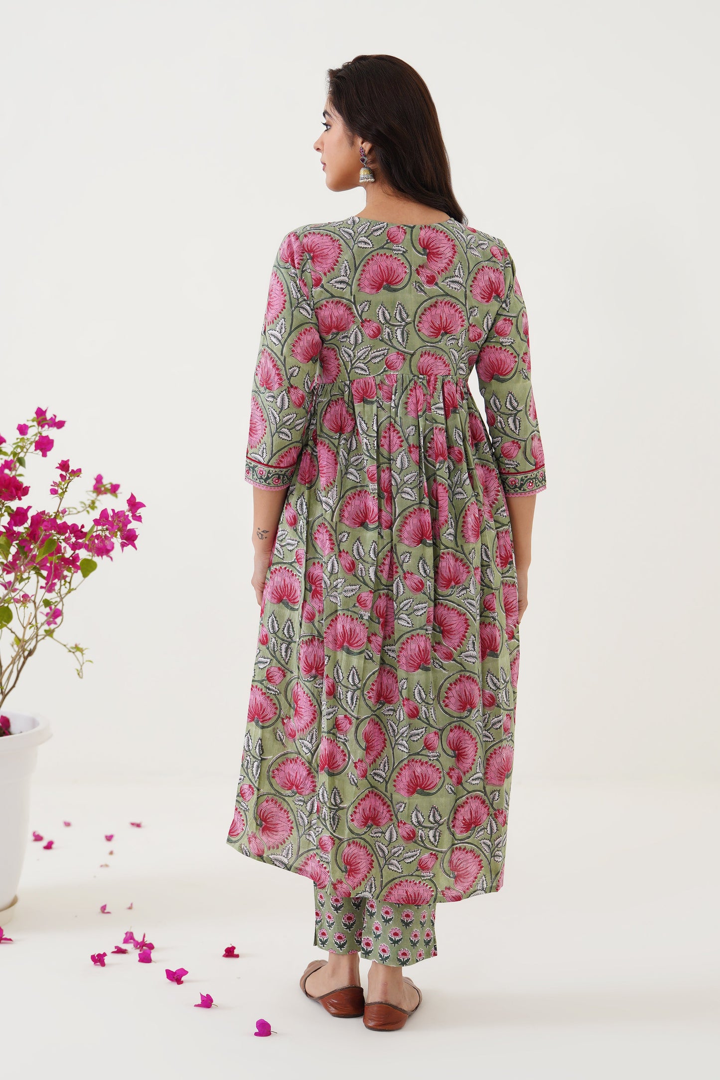 Murraya Green Gianna Embroidered Anarkali Set of 3