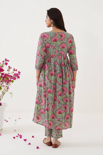 Murraya Green Gianna Embroidered Anarkali Set of 3