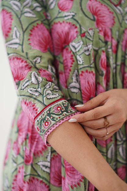 Murraya Green Gianna Embroidered Anarkali Set of 3