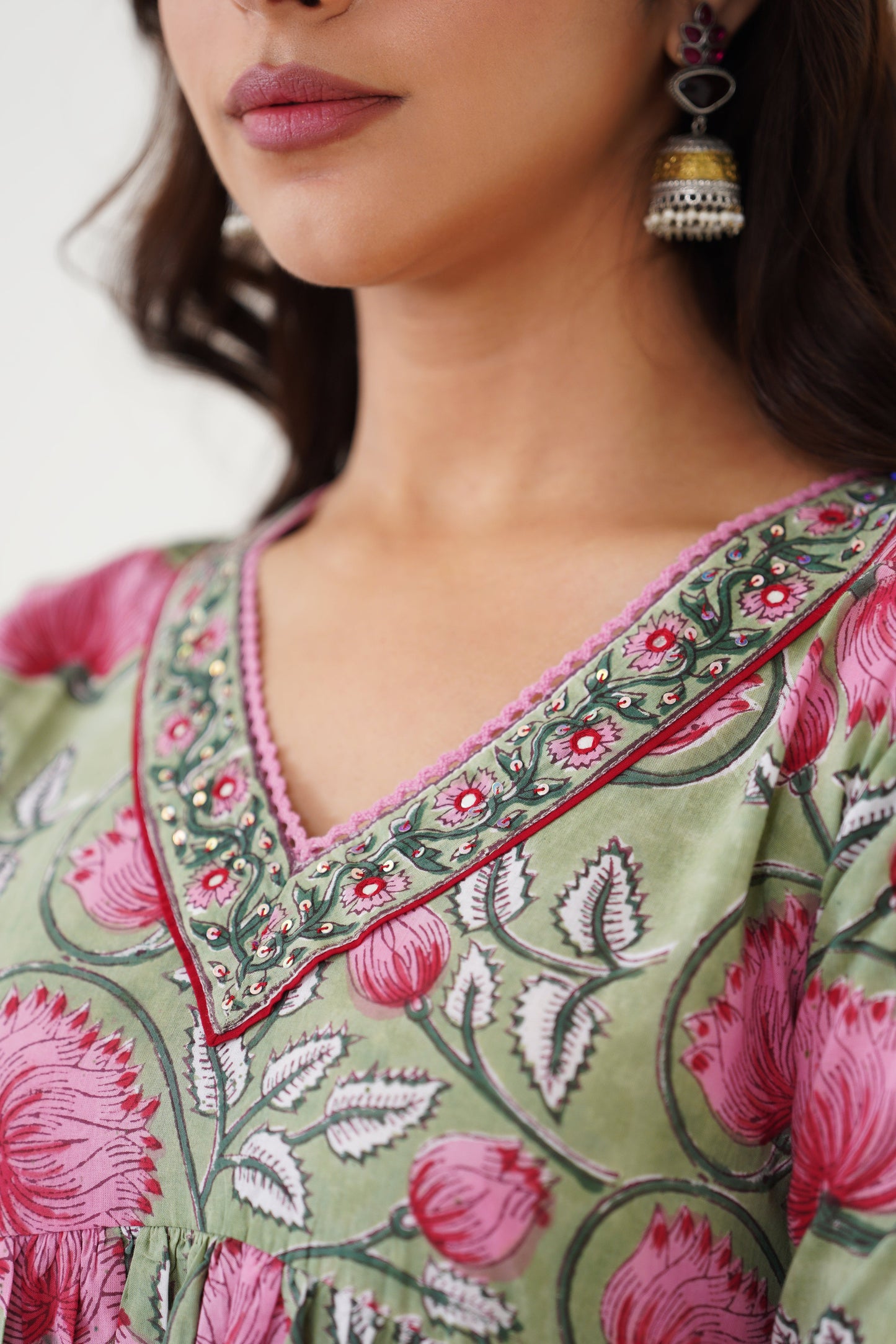 Murraya Green Gianna Embroidered Anarkali Set of 3